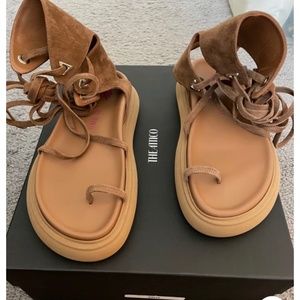 THE ATTICO Selene Cigar Gladiator Sandals Size 8 1/2 NEW!